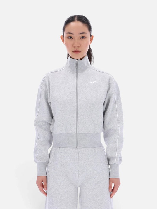 Campera Reebok Brooklyn Cropped Bomber Jacket - Plateado Marl