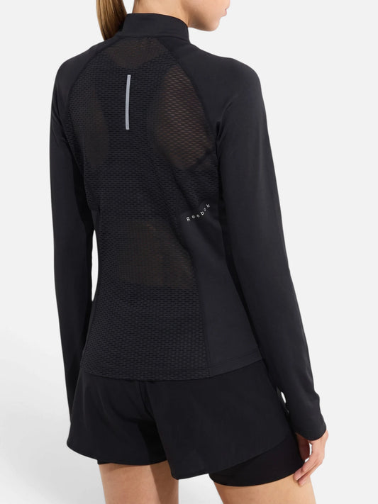 Buzo Reebok Running 1/4 Zip - Night Negro