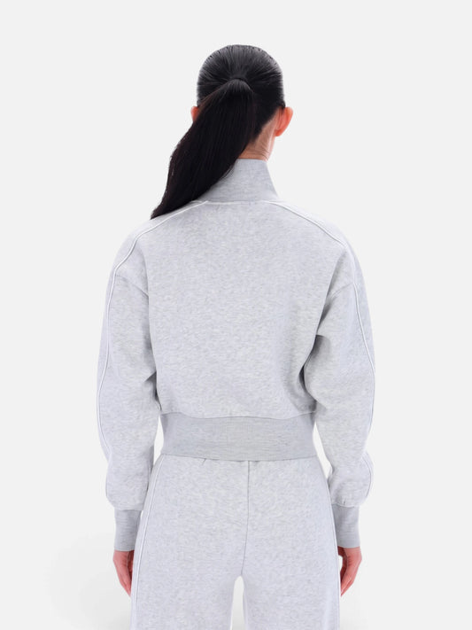 Campera Reebok Brooklyn Cropped Bomber Jacket - Plateado Marl