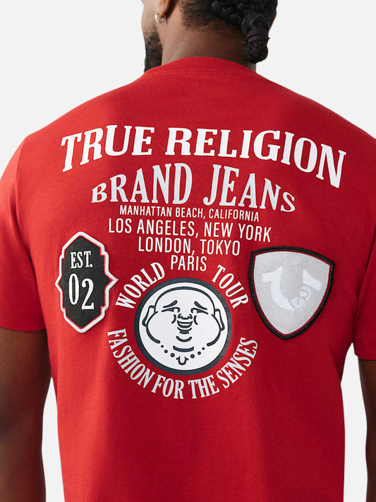 Remera True Religion Patch Tee Rojo