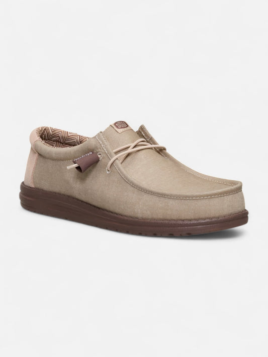 Zapatos Hey Dude Wally Stretch Canvas Marron