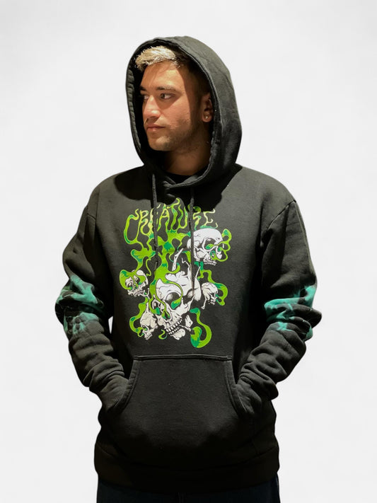 Buzo Creature Batik Head High Print Gris Oscuro