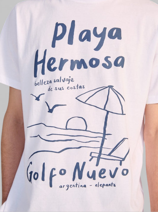 Remera Elepants Playa Hermosa Blanco