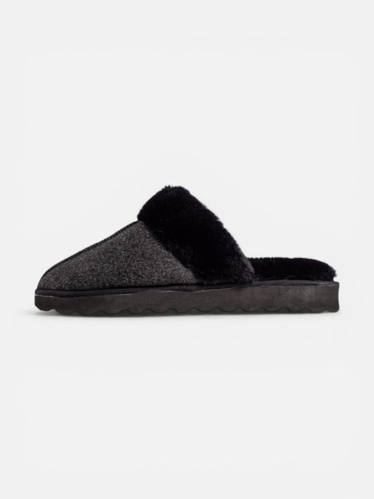 Pantuflas Roxy Malmo Gris Negro