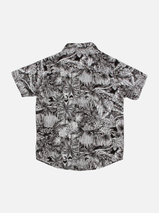 Camisa Gotcha Tropical Niño Negro Blanco