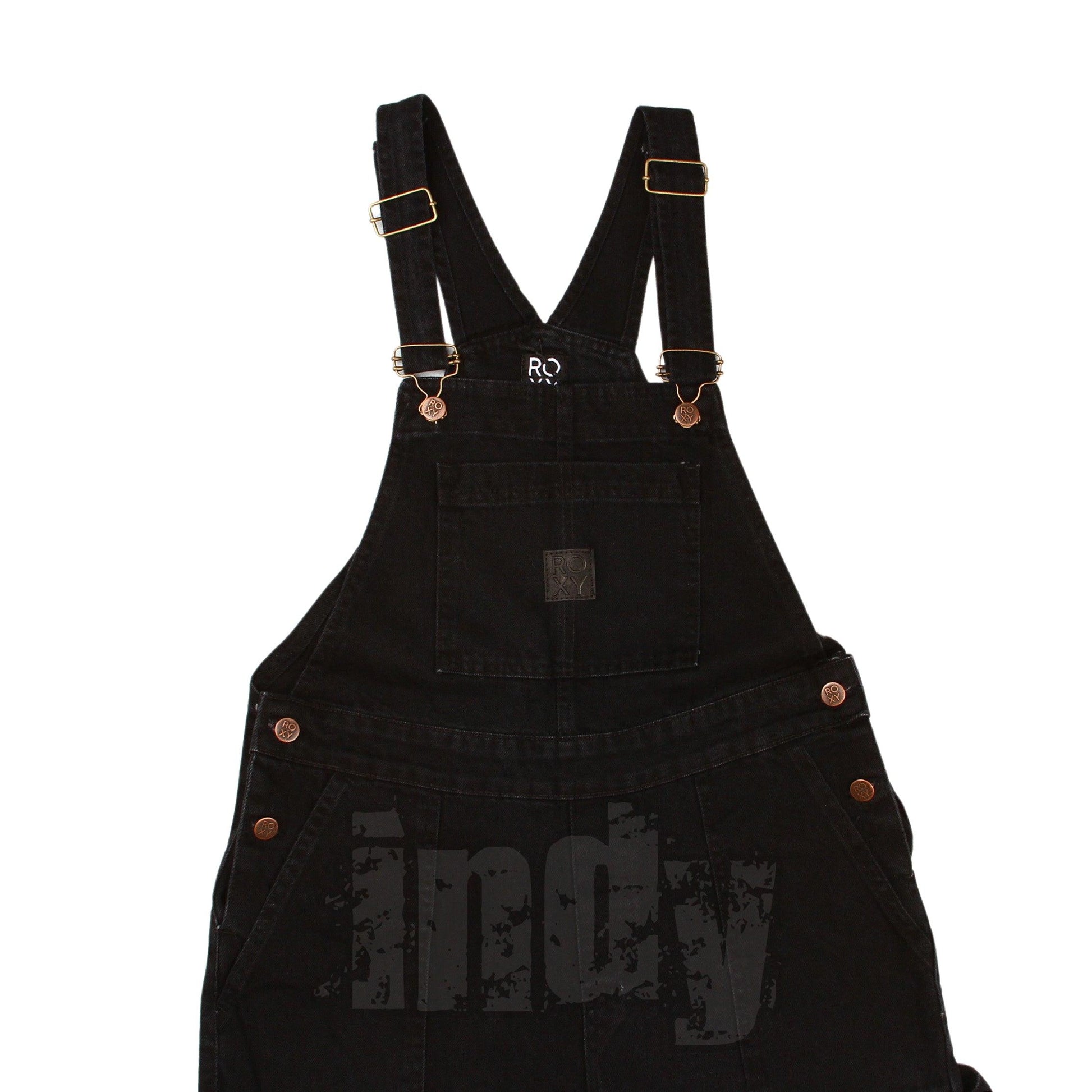 Jardinero Roxy Slide Plain Negro - Indy