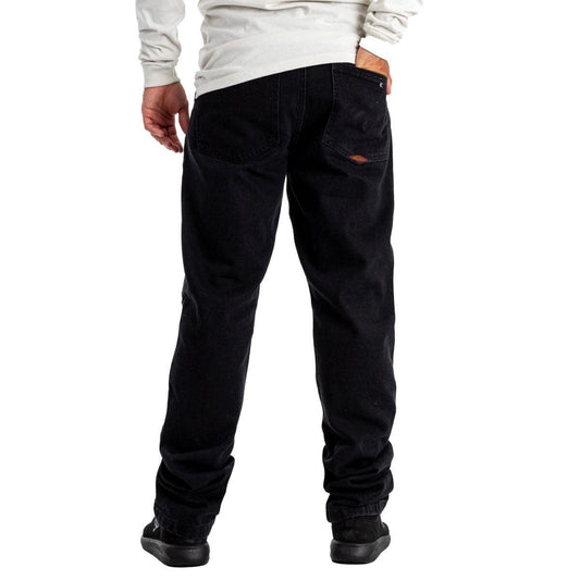 Jean Quiksilver Baggy Washed Black Black Negro - Indy