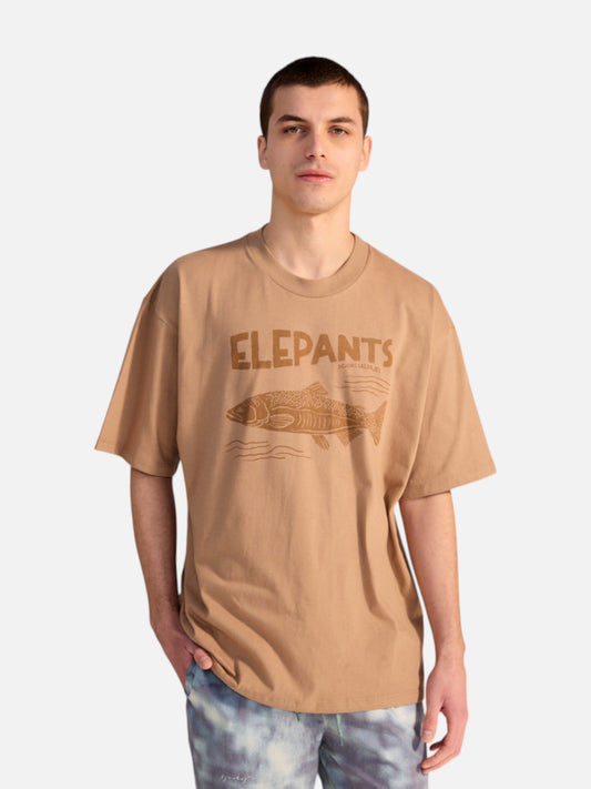 Remera Elepants Over Fish Marrón