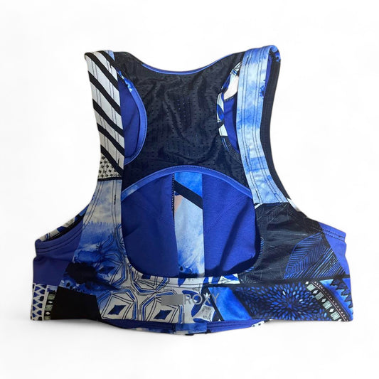 Top Deportivo Roxy Sand To Sea Z Top Negro Azul Print