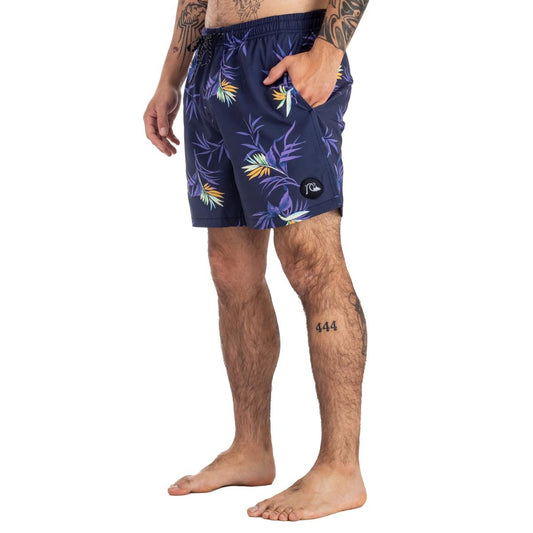 Malla Quiksilver Tb Volley Perfect Feel 17 Violeta Negro - Indy