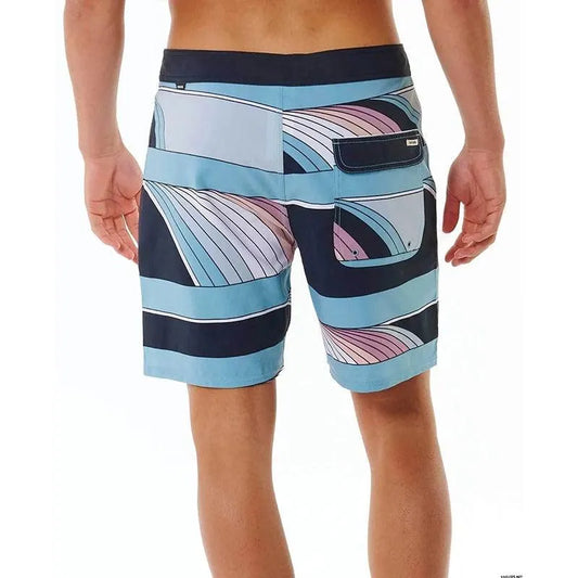 Malla Rip Curl Mge Lines 18 Celeste Gris - Indy