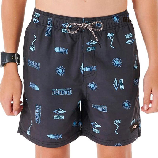 Malla Rip Curl Tube Heads Sun 12 Niño Gris Oscuro - Indy