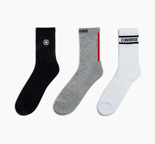 Medias Converse Foxing Stripe 3pk Micro Crew
