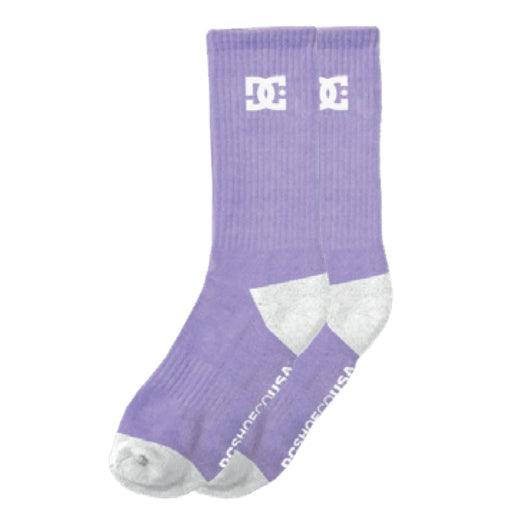 Media Dc Batik Mid Crew Girl Blanco Violeta - Indy