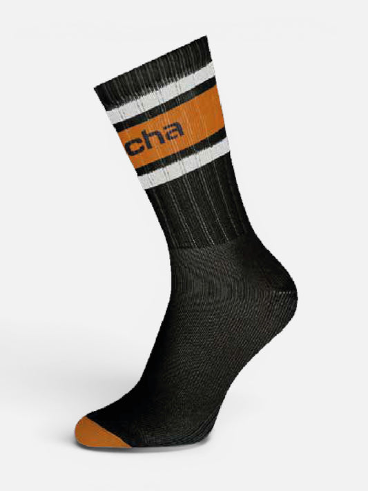 Medias Gotcha 3/4 Stripe Naranja Negro