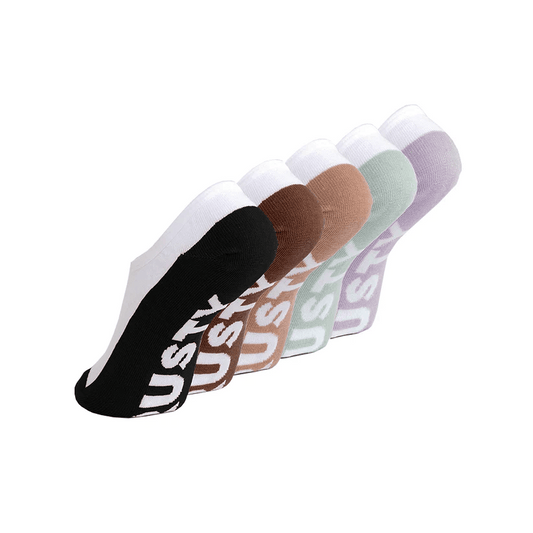 Medias Rusty All Day Invisible 5 Pack Blanco Multicolor - Indy