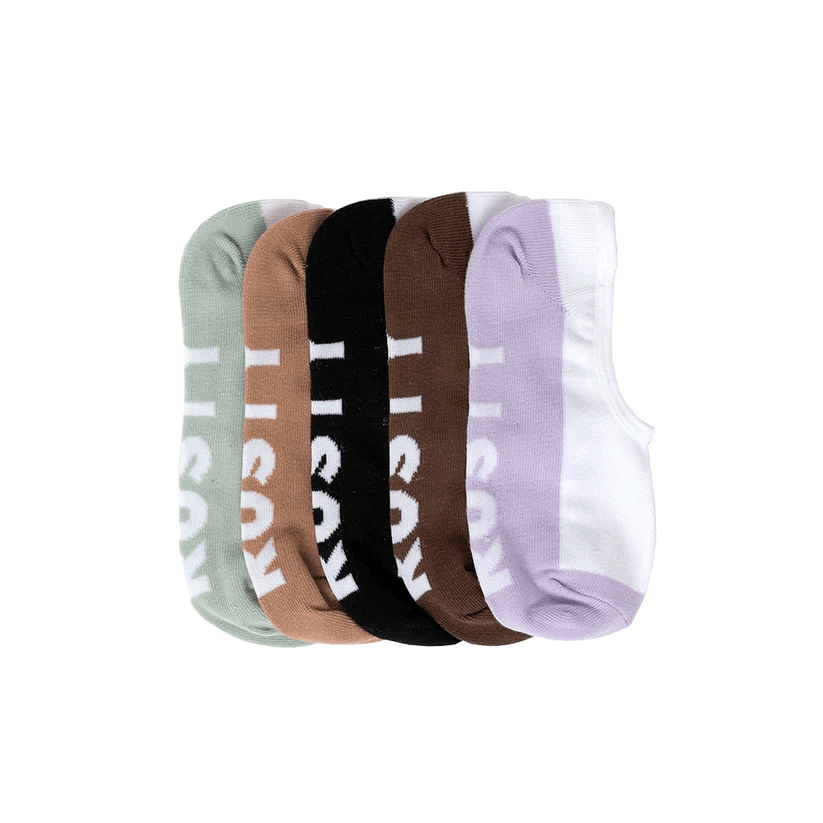 Medias Rusty All Day Invisible 5 Pack Blanco Multicolor - Indy