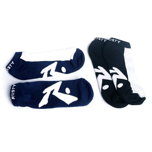 Medias Rusty Double Soquetes x2 Negro Azul - Indy