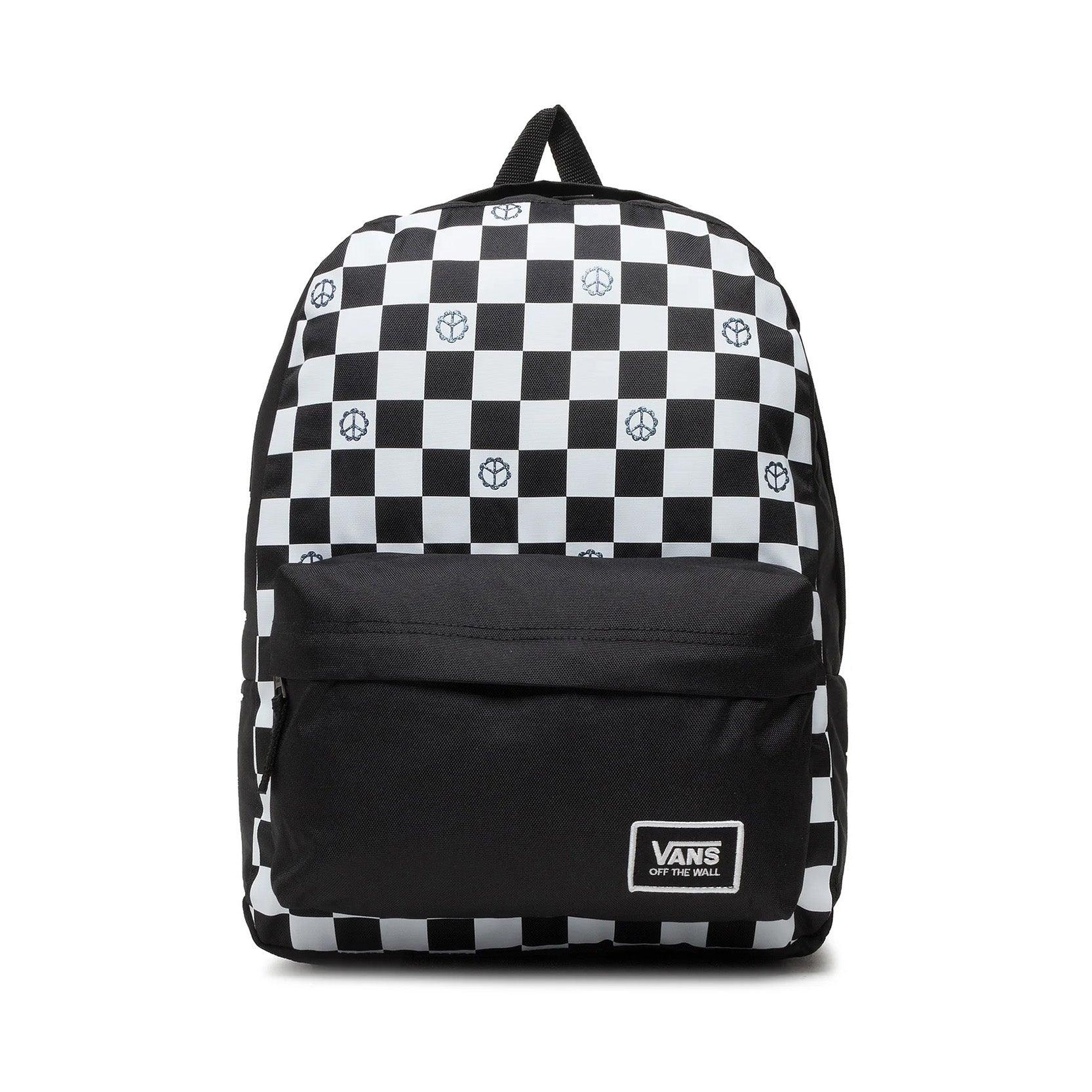 Mochila Vans Glitter Check Realm Negro Blanco - Indy