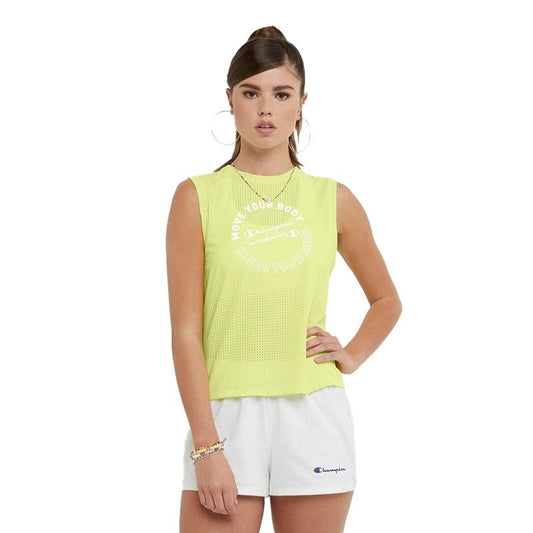 Musculosa Champion Sport Graphic Mujer Amarillo - Indy