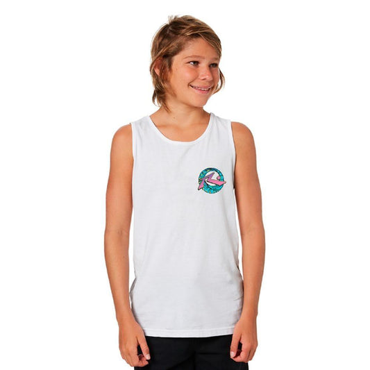 Musculosa Rusty Scargot Boys Blanco Print - Indy