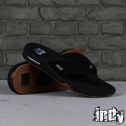 Ojota Reef Fanning Negro Marron - Indy