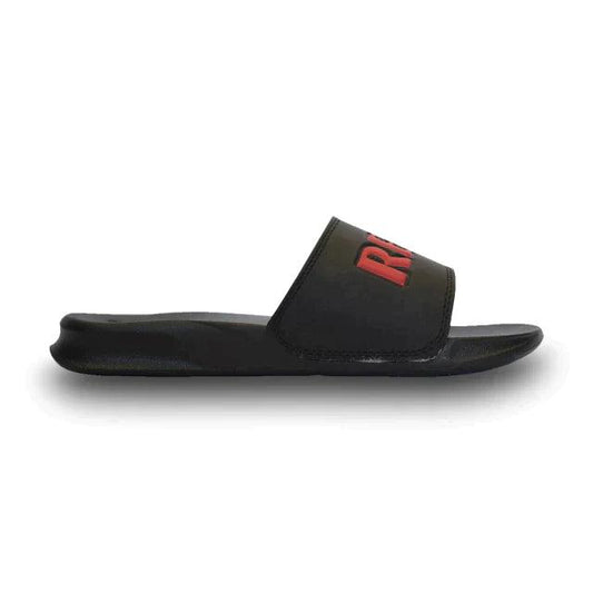 Ojota Reef Leather Slide Ul Negro Rojo - Indy
