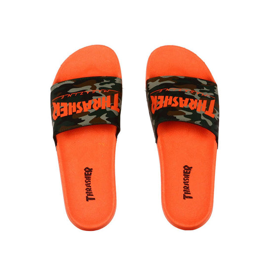 Ojota Thrasher Sliders Magazine Naranja Verde Camuflado - Indy