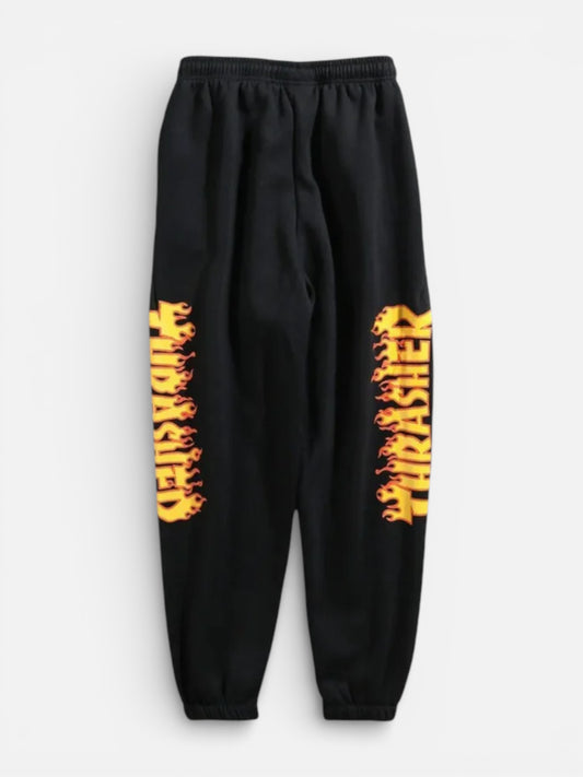 Pantalon Buzo Thrasher Flame Negro