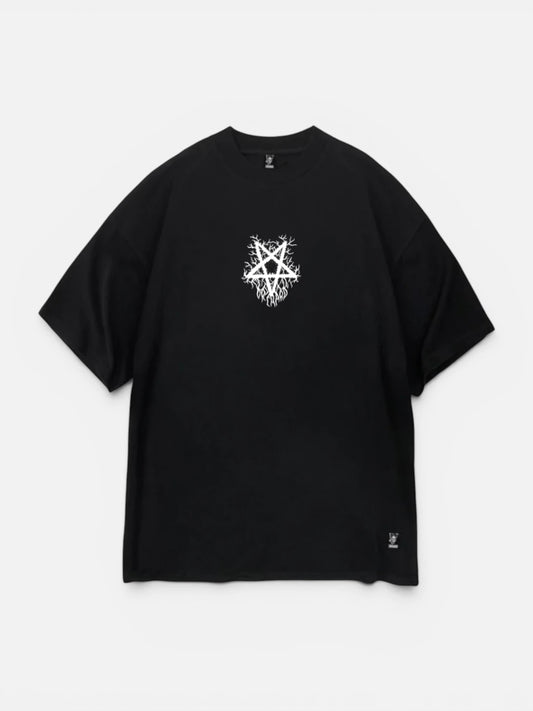 Remera Orchard Pentagram Negro