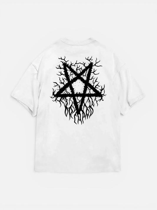 Remera Orchard Pentagram Blanco