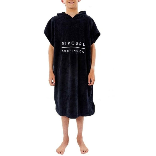 Poncho Rip Curl Logo Niño Negro - Indy