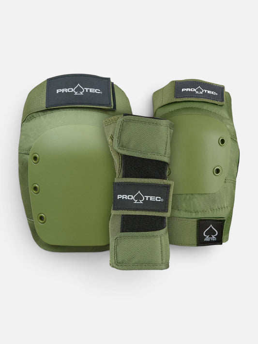 Protecciones Protec Street Adult 3 Pack Pad Set Verde Militar Verde Militar