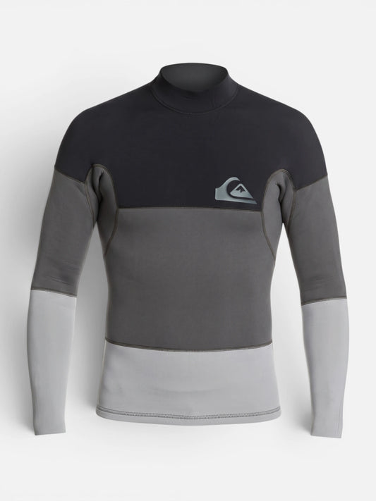 Remera ML Neoprene Quiksilver 2 Wave Negro Gris