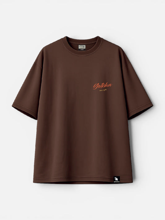 Remera Gotcha Big Fish Oversize Chocolate