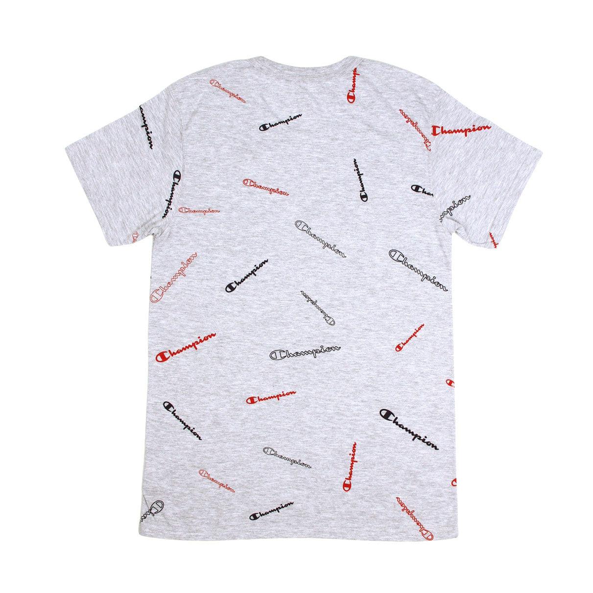 Remera Champion Classic Logo Aop Gris - Indy