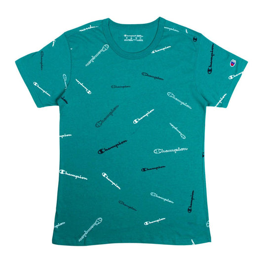 Remera Champion Classic Logo Aop Verde - Indy
