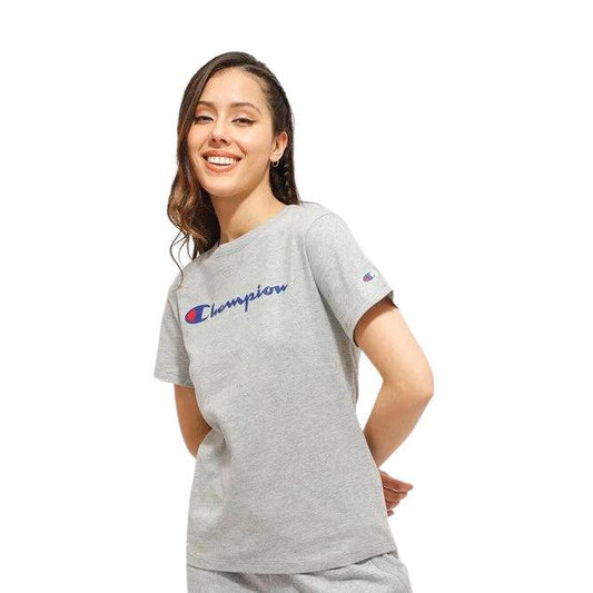 Remera Champion Classic Logo Girl Gris - Indy