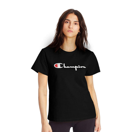Remera Champion Classic Logo Girl Negro - Indy