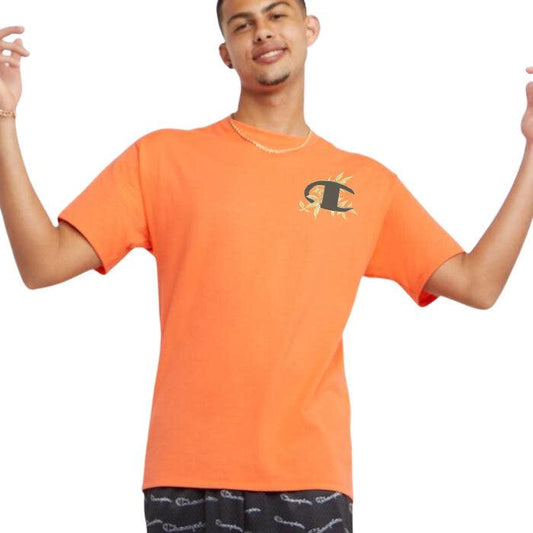 Remera Champion Heritage Short Sleeve Naranja - Indy