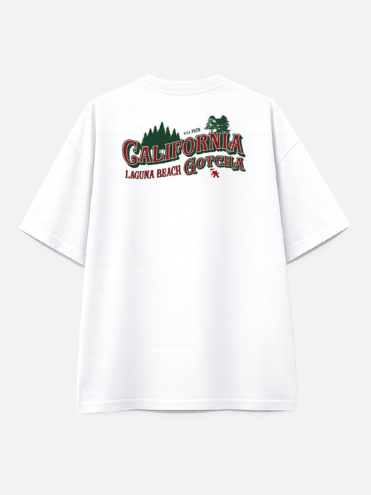 Remera Gotcha Christmas Oversize Blanco