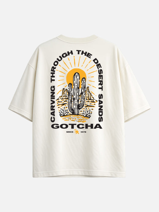 Remera Gotcha Desert Oversize Blanco