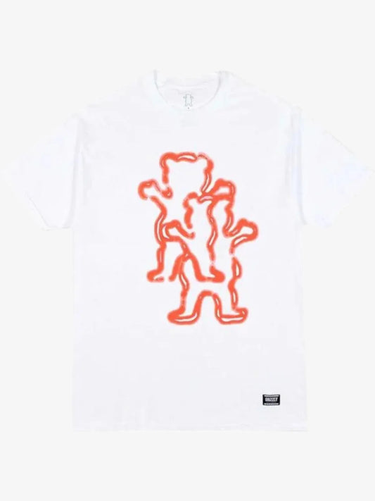 Remera Grizzly Afterburn Blanco