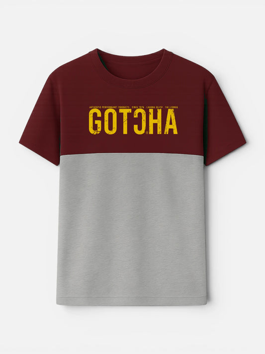 Remera Gotcha Panel Bordo Natural