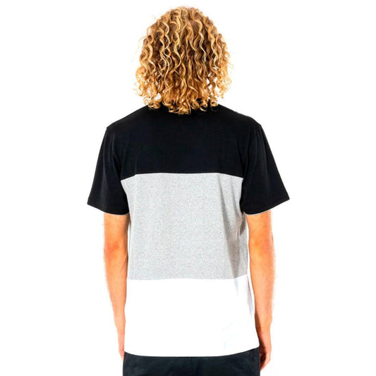 Remera Rip Curl Relaxed Divisions Negro Gris - Indy