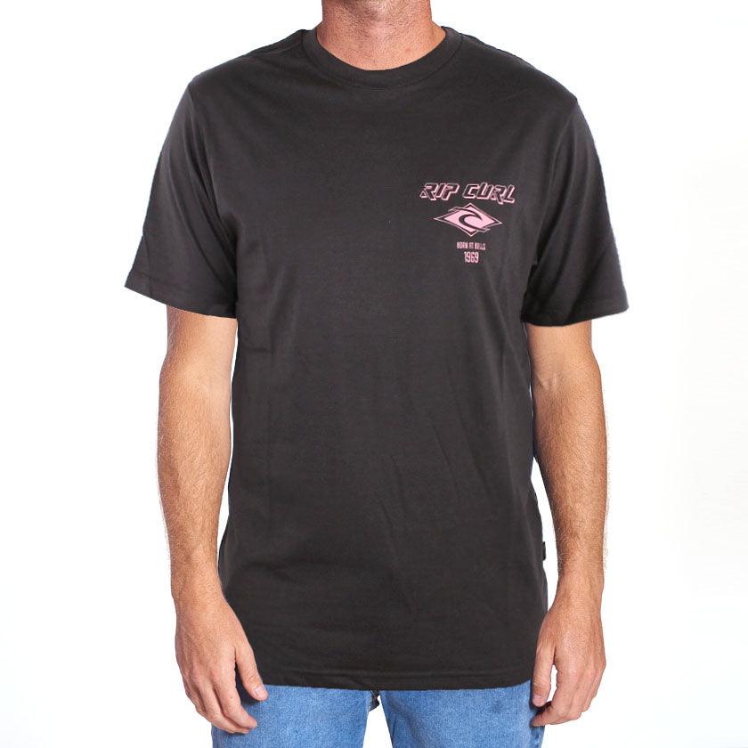 Remera Rip Curl Rlx Fade Out Icon Gris Oscuro - Indy