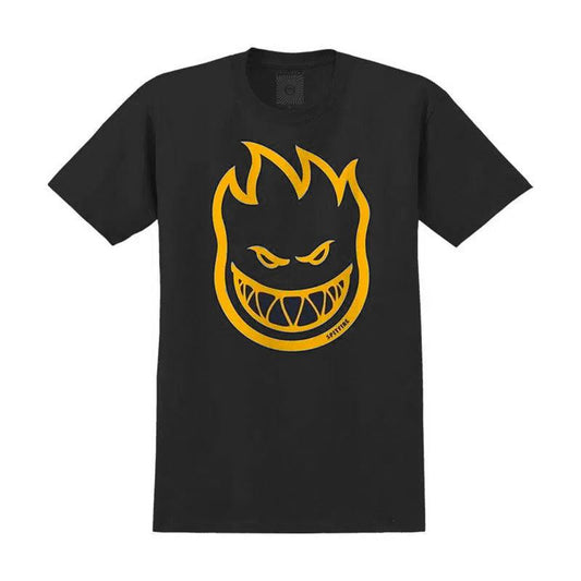 Remera Spitfire Bighead Negro Amarillo - Indy