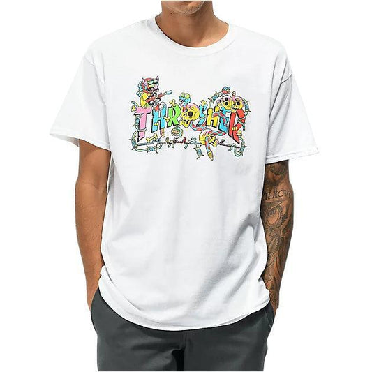 Remera Thrasher Devils Music Blanco - Indy