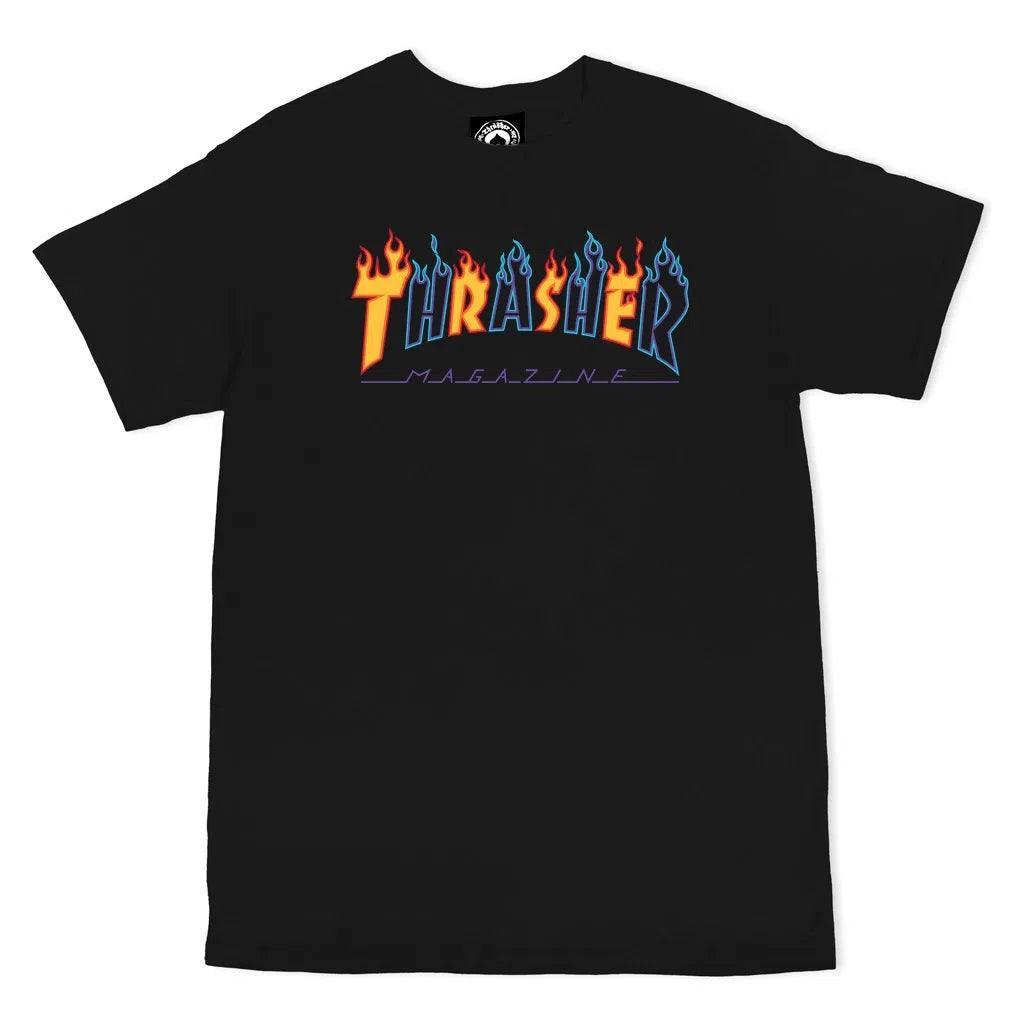 Remera Thrasher Double Flame Negro - Indy