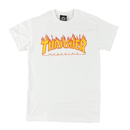 Remera Thrasher Flame Boys Blanco - Indy